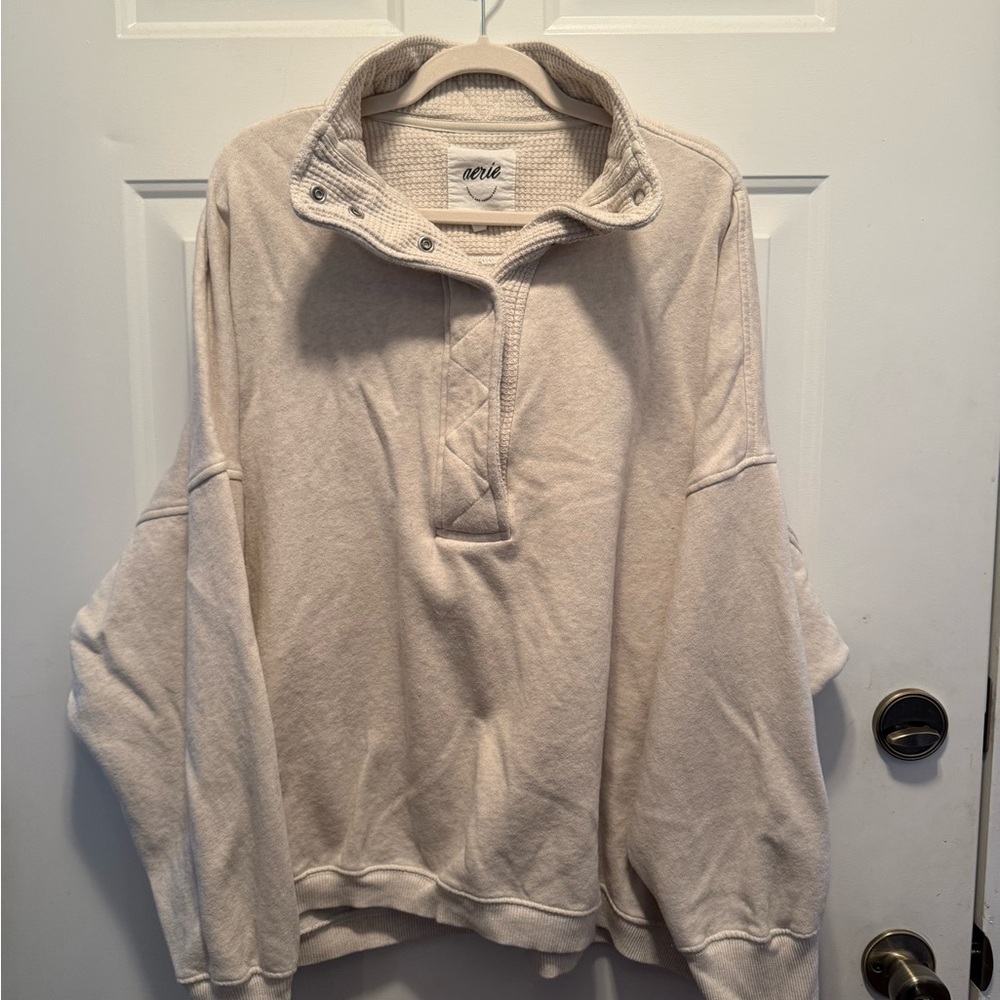 Aerie Cream Pullover Sweatshirt